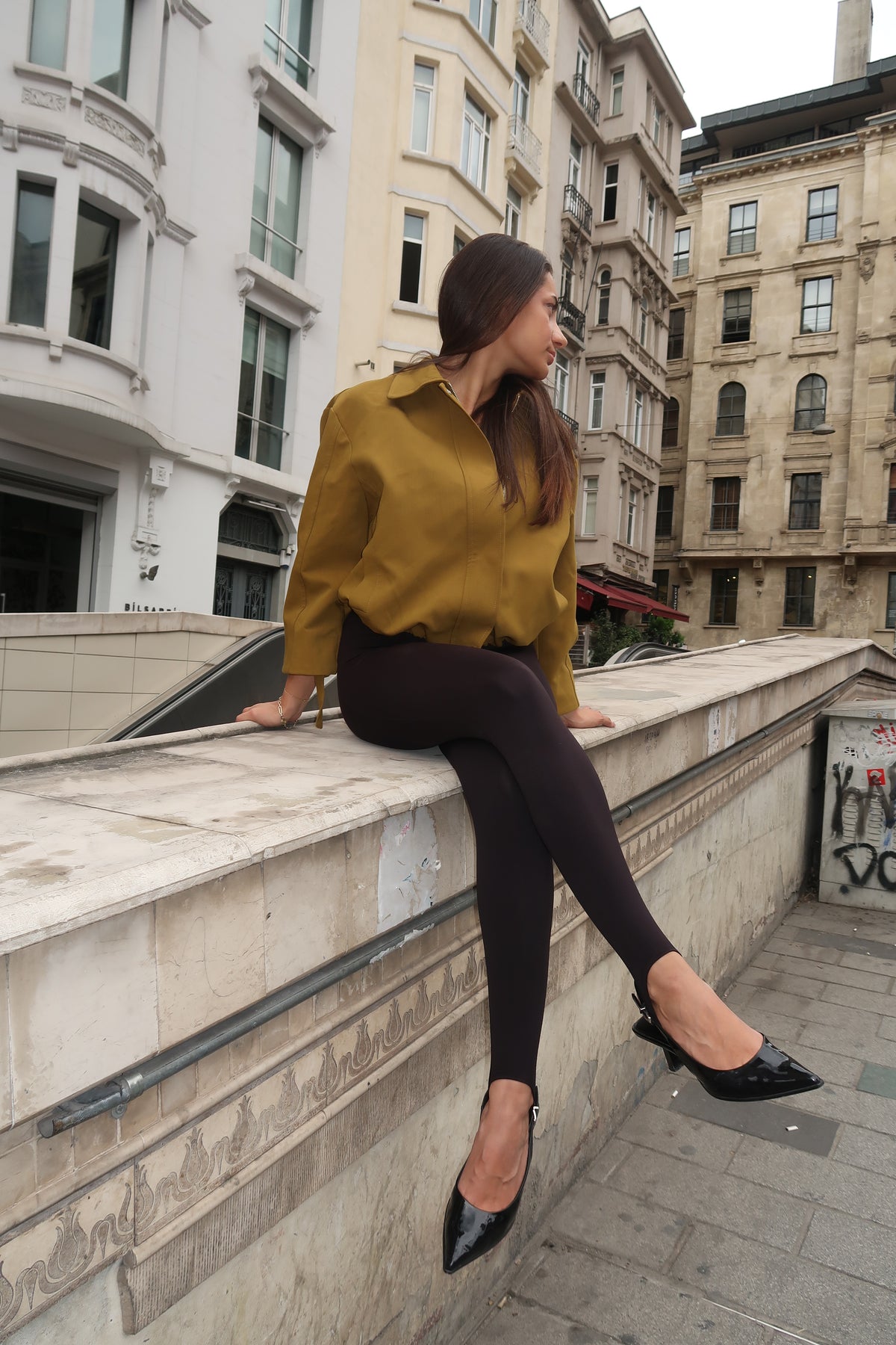 Georgina Bomber Jacket – Mustard-1