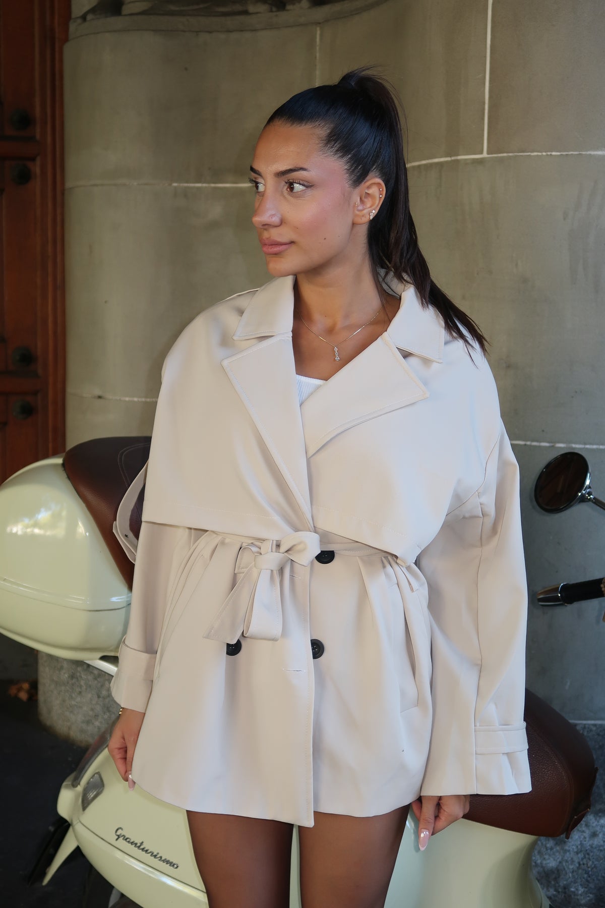 Farah Trench Coat – Beige
