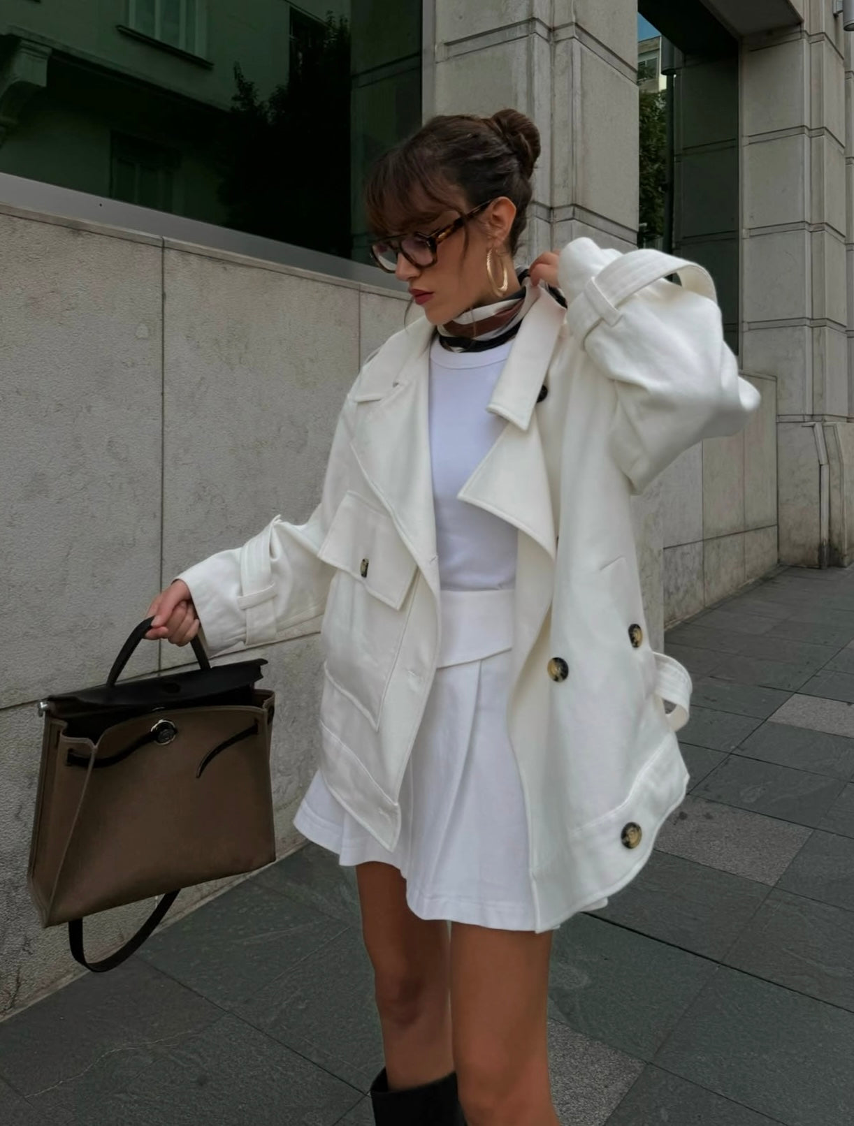JL IVY Trenchcoat - White