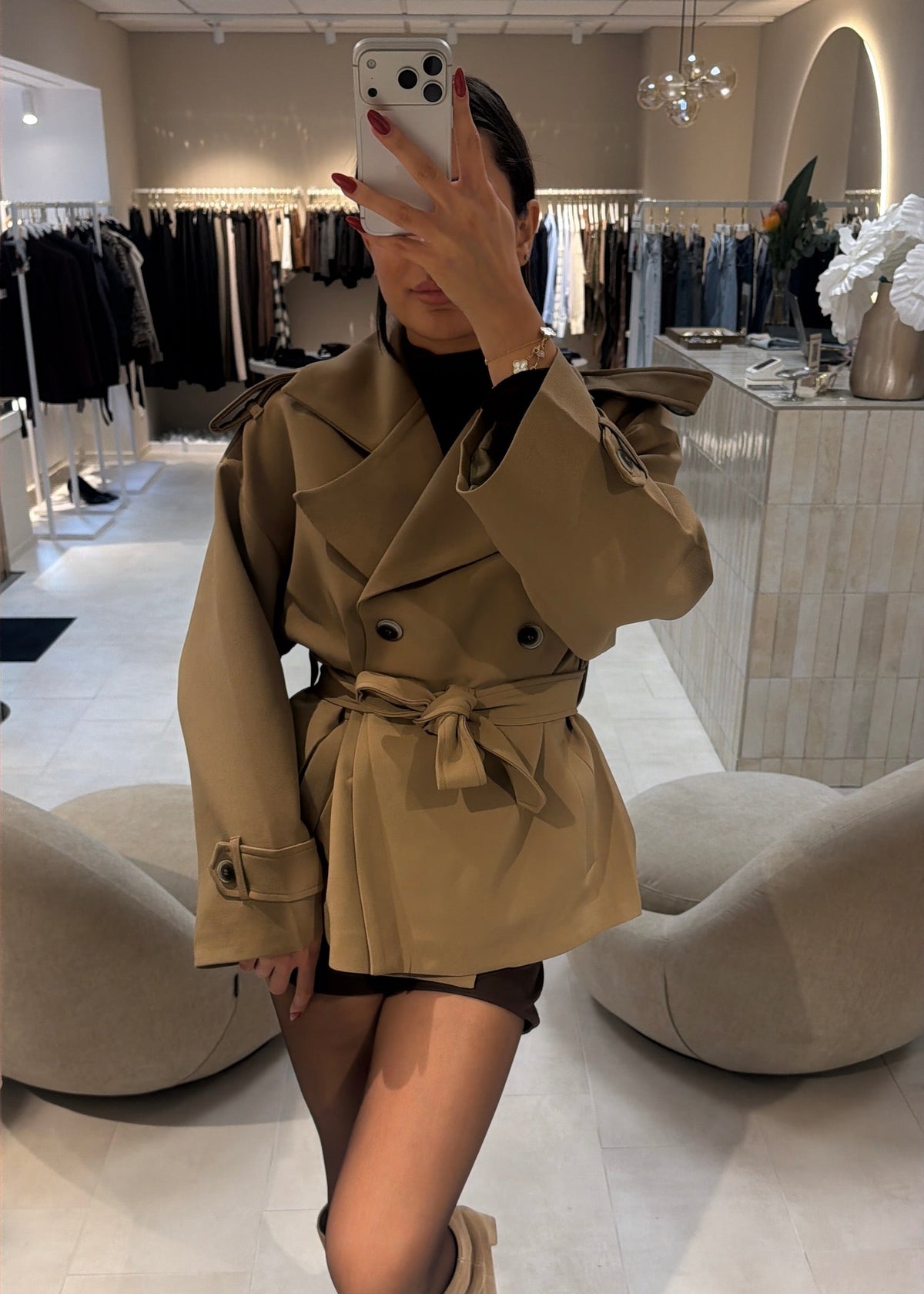 Ferah Trench Coat - Dark-2