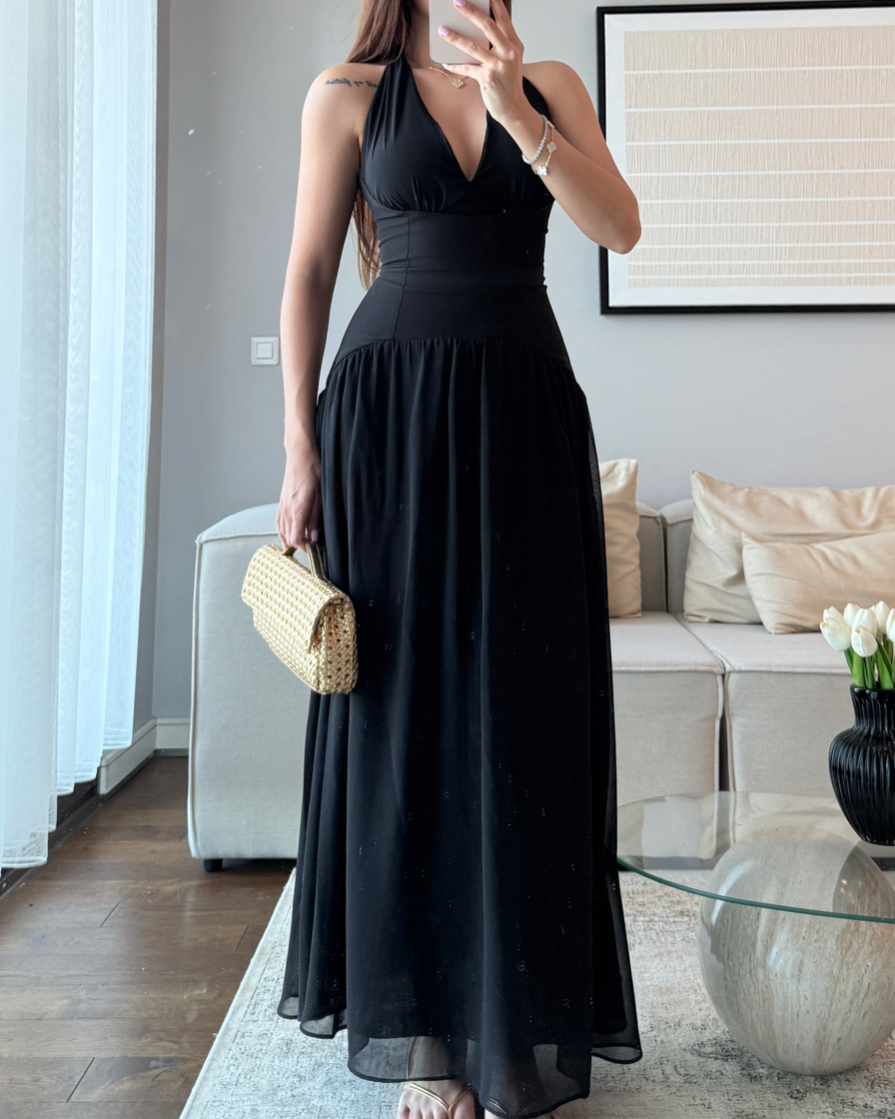 Midnight Flow Black Dress