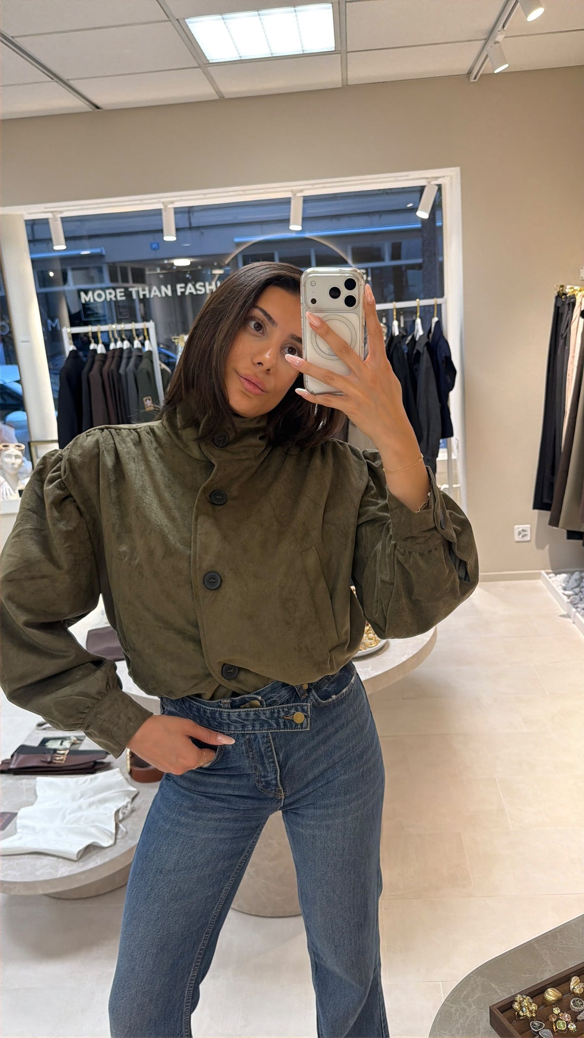 Florence Bomber Jacket - Khaki-4
