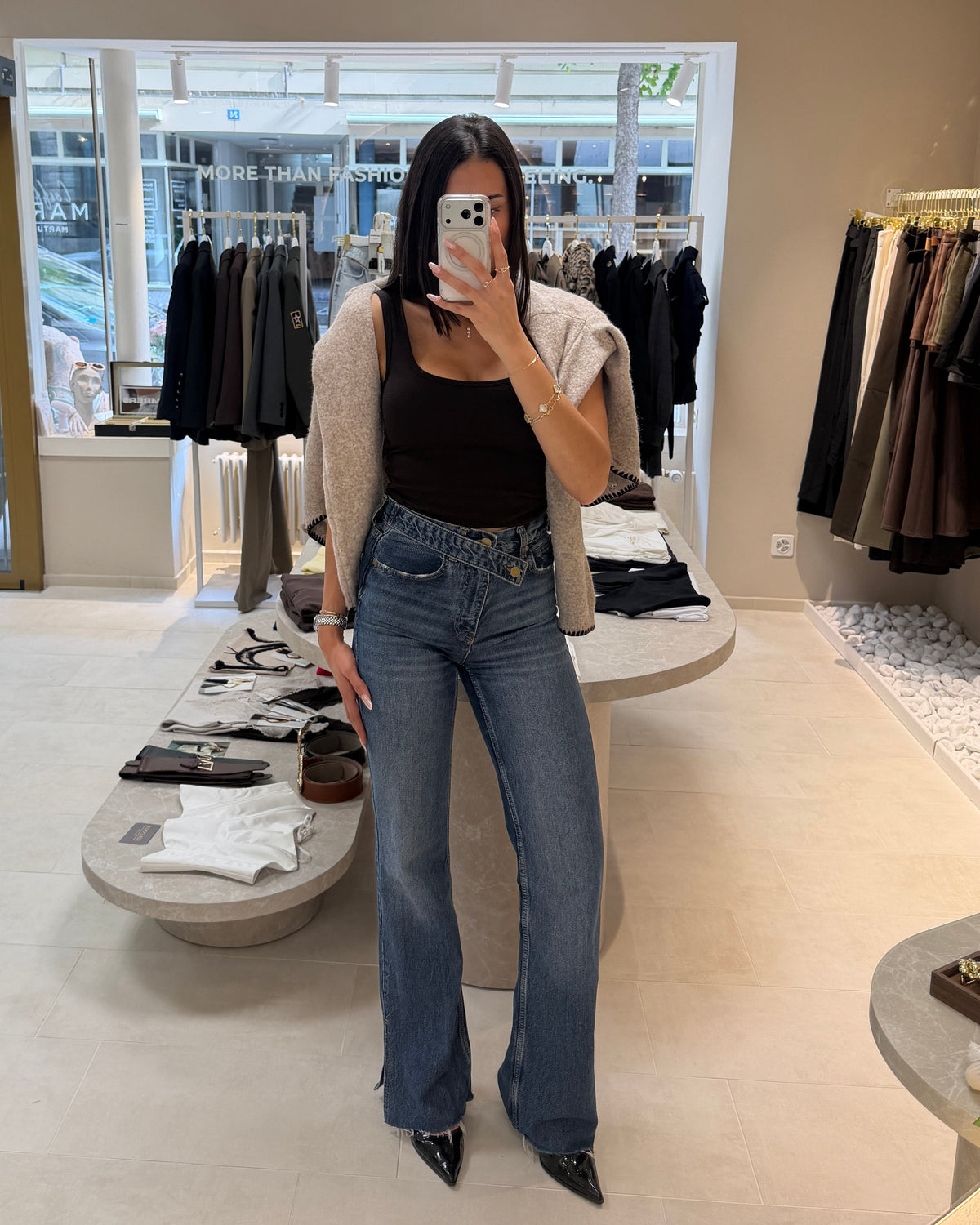 Céleste Contrast Cardigan – Oatmeal