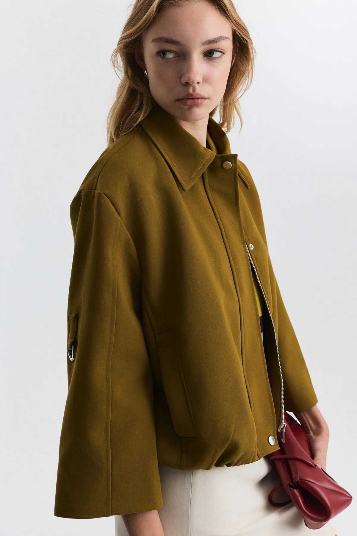 Georgina Bomber Jacket – Olive