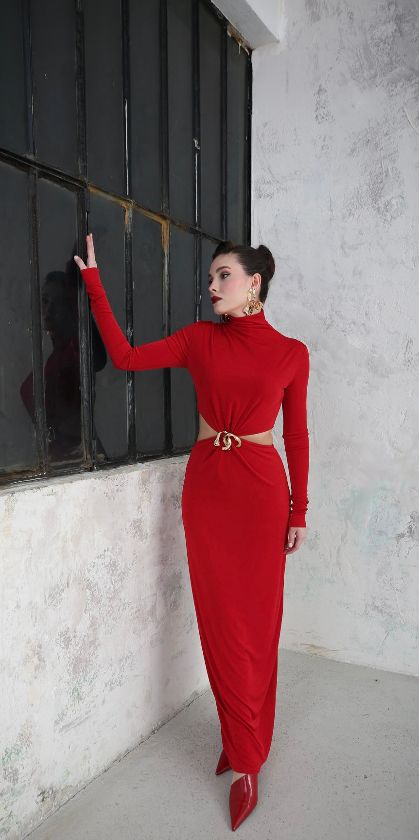 JL Melinda Night Dress Red