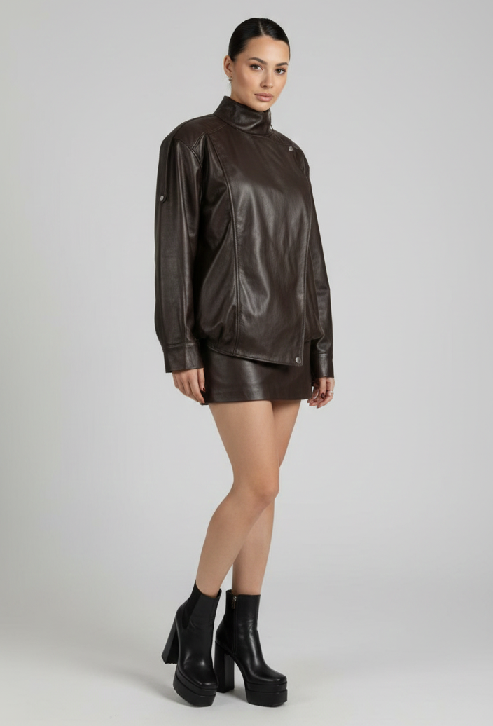 Dark Oak Leather Jacket