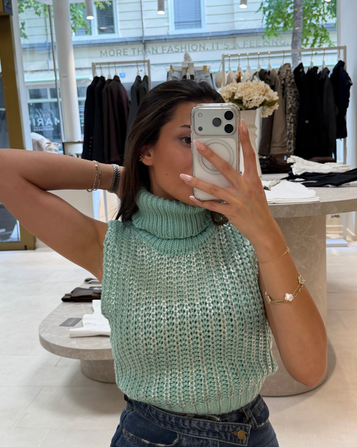 Pullover - Babyblue Turtleneck / Sleeveless-3