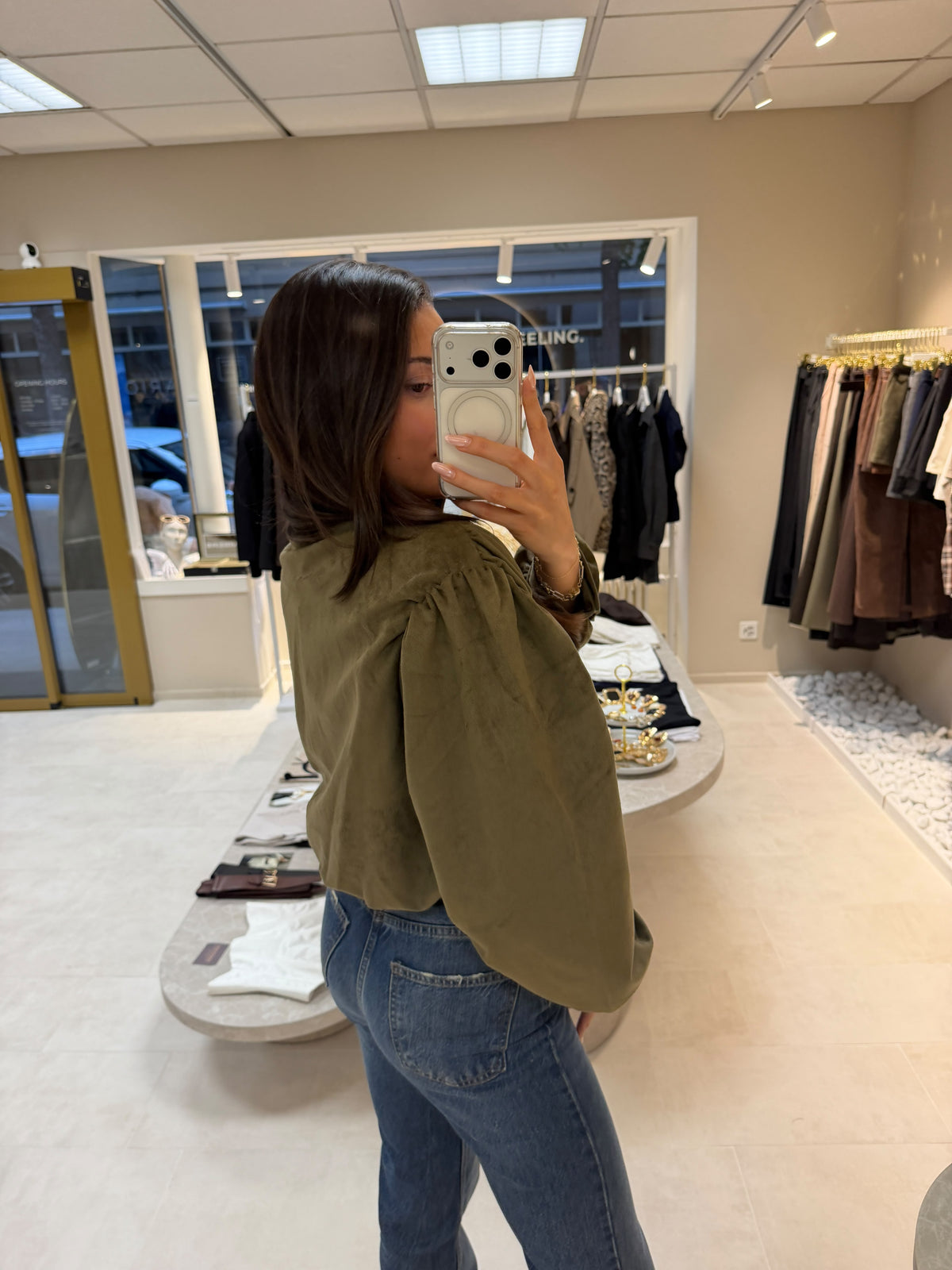 Florence Bomber Jacket - Khaki-2