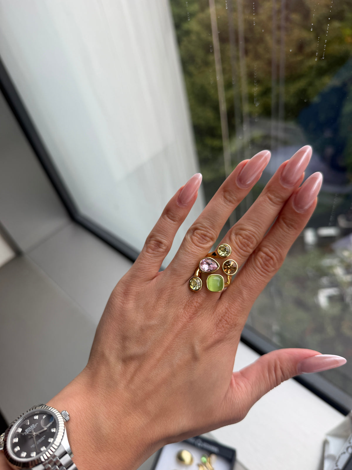 Multicolor Swarovski Ring - AKS-2