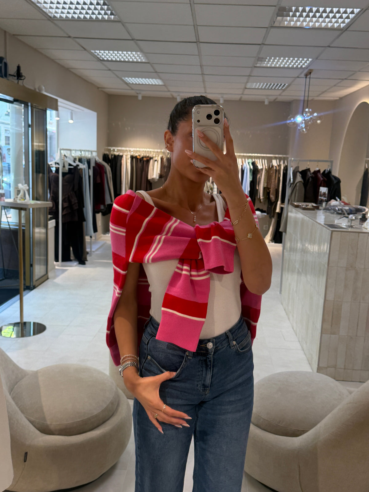 Strawberry Kiss Polo Sweater – Pink/Red-2