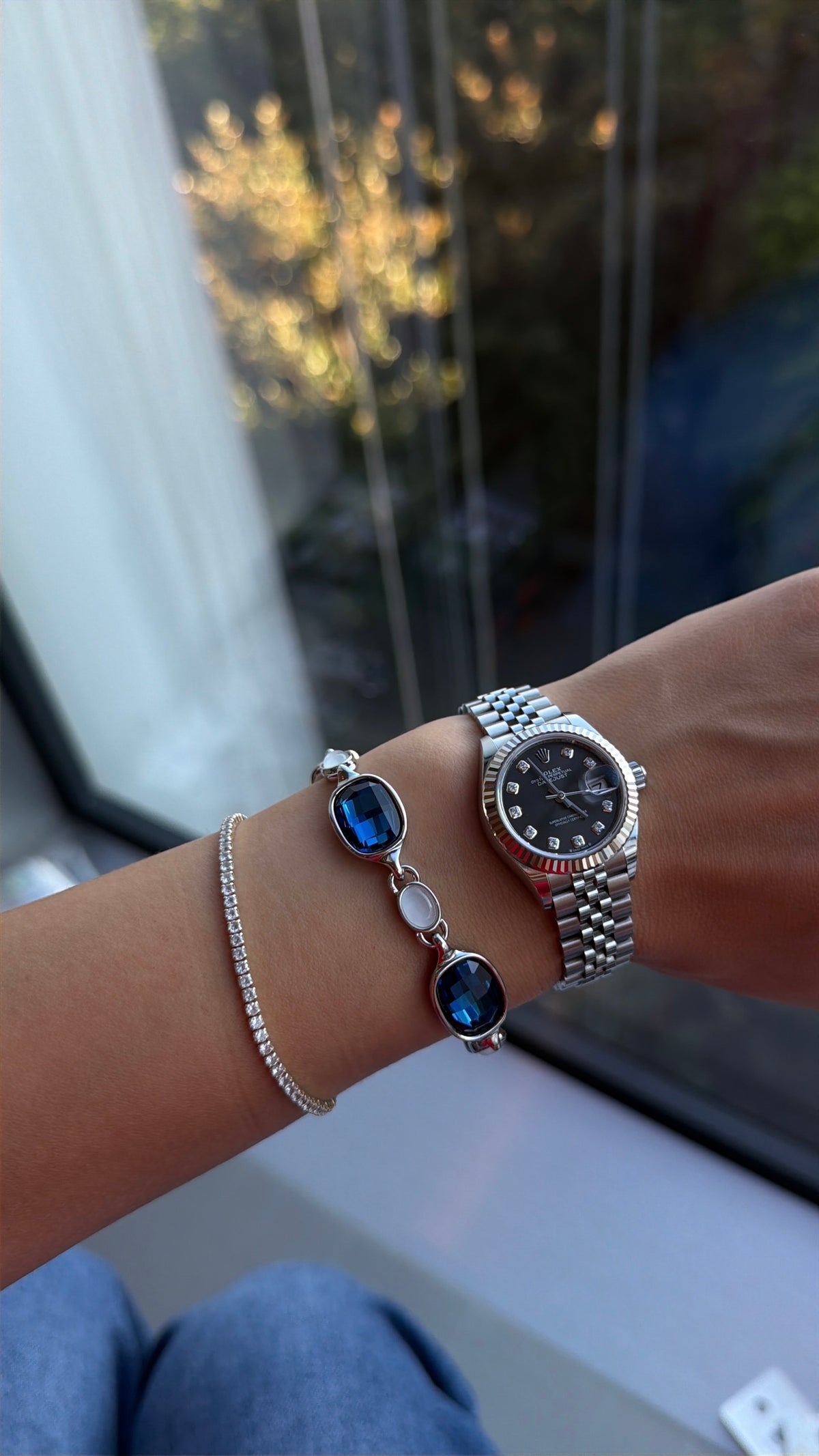 SW Silver Bracelet - Night Blue-2