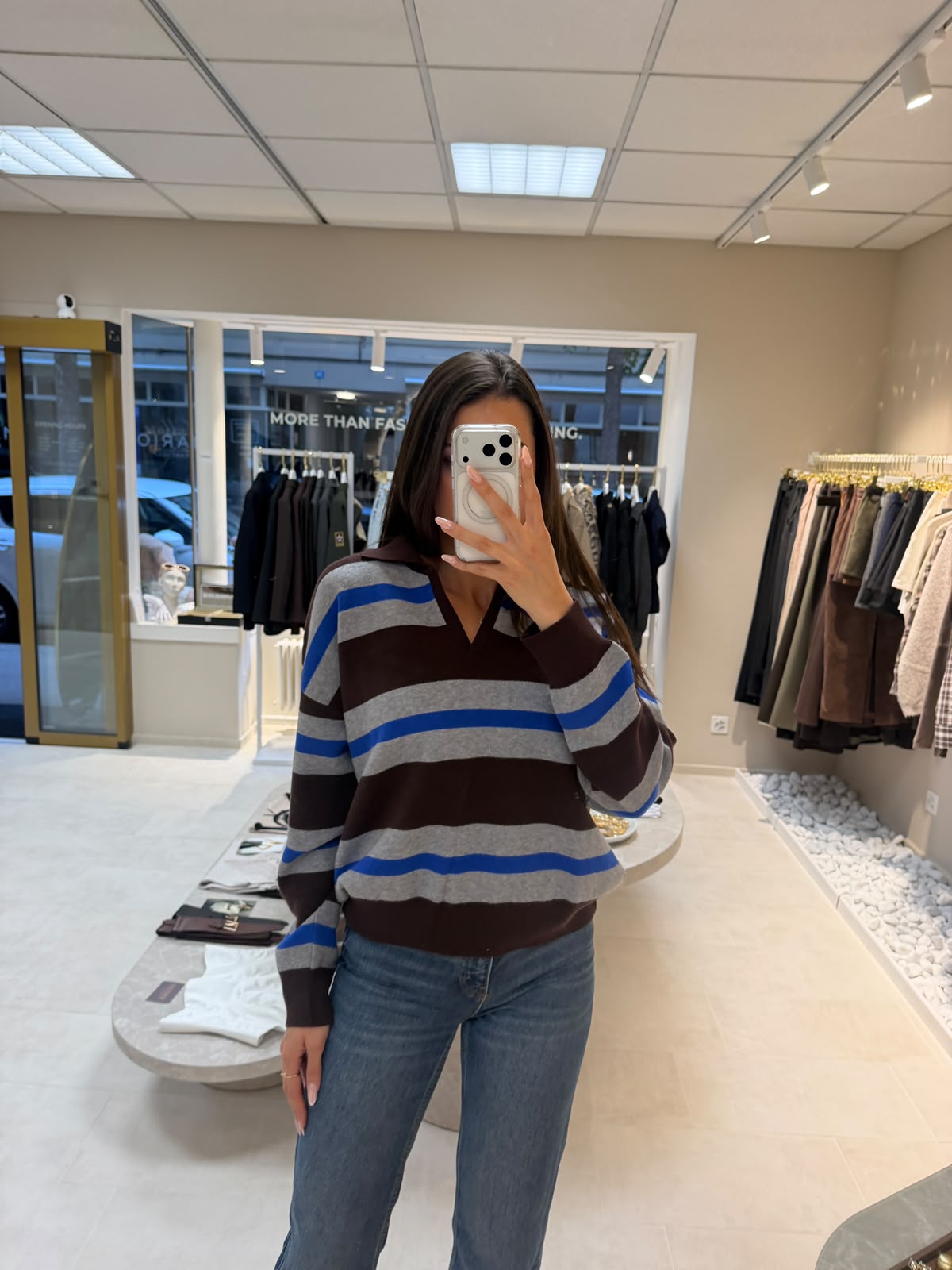 Blueberry Muffin Sweater – Brown / Blue-2