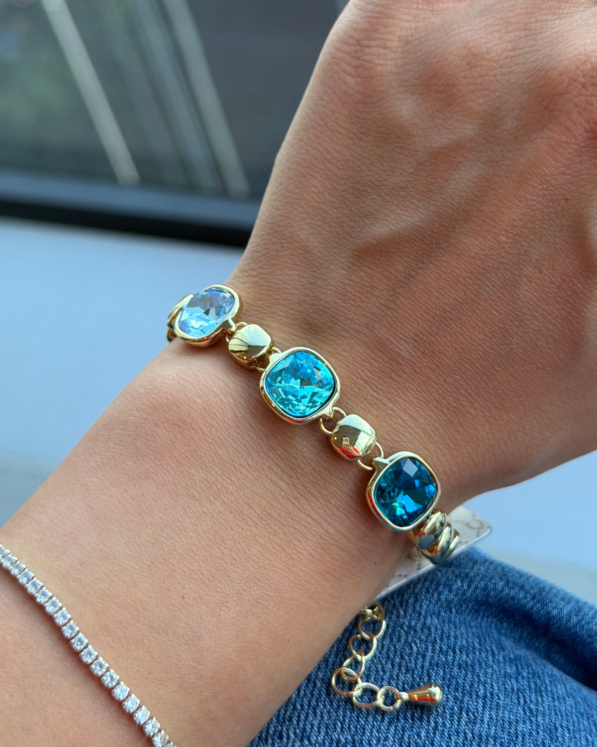 SW Gold Bracelet - Ocean Blue-1
