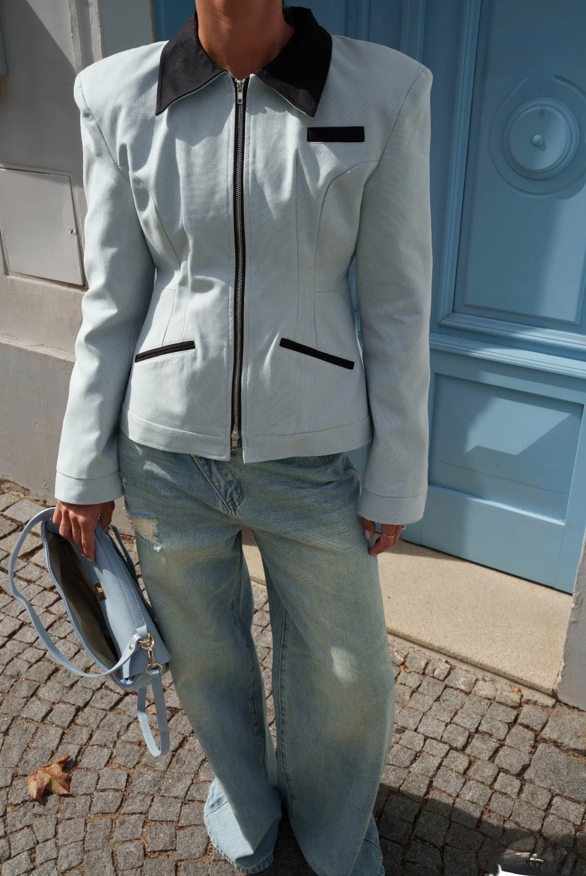 Eliza Fitted Jacket – Ice Blue-1