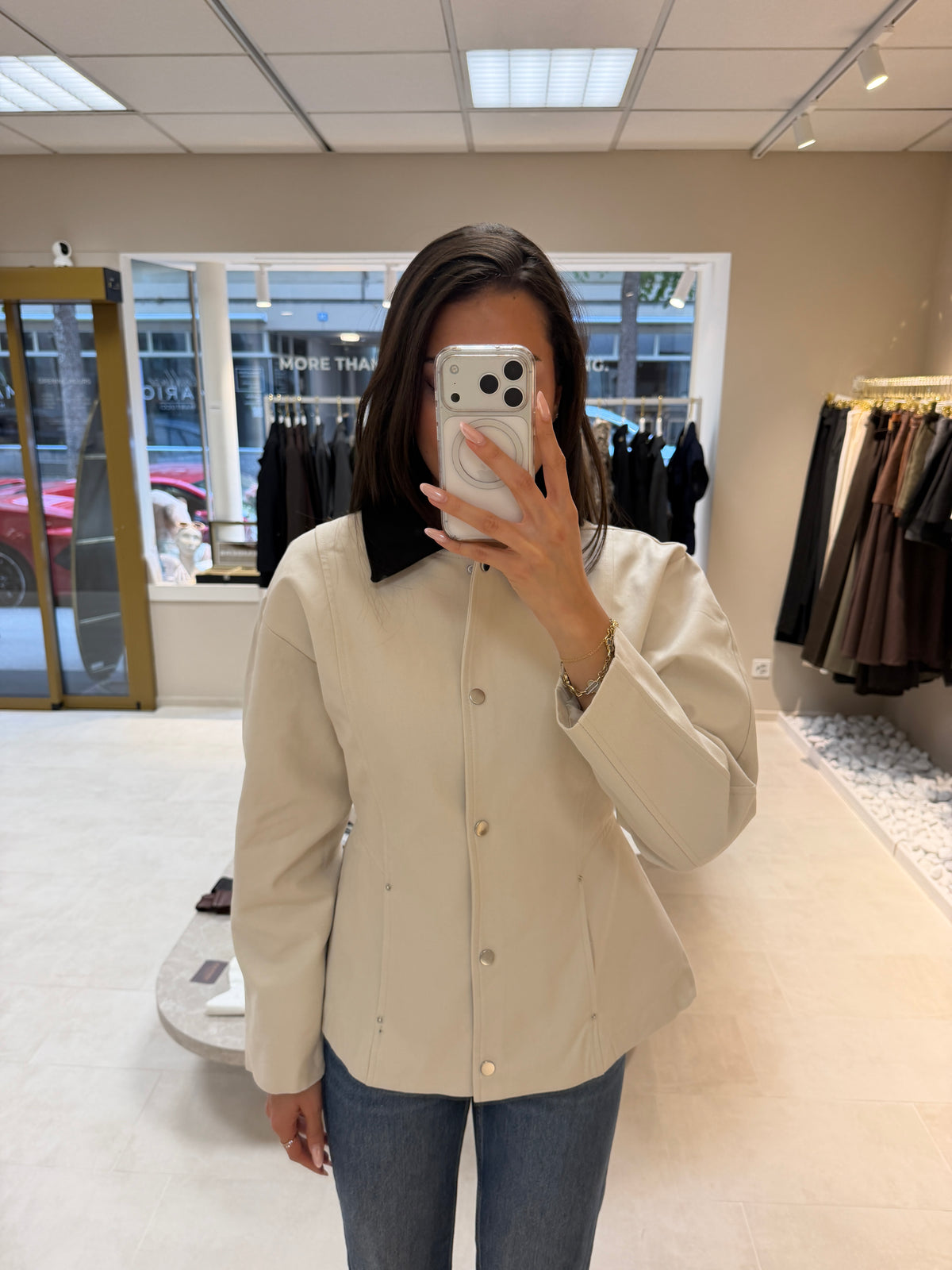 Lana Fitted Jacket - Beige-1