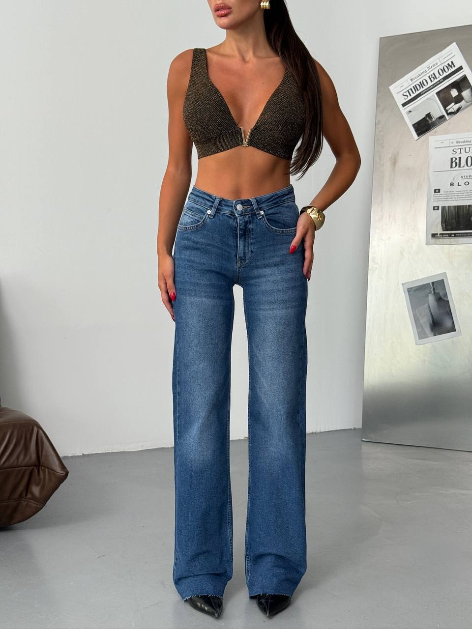 Straight Leg Jeans - Alena-1