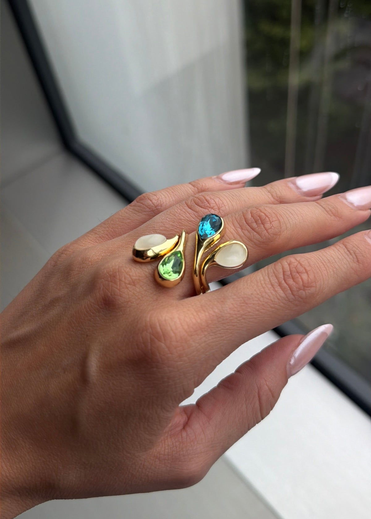 Multicolor Swarovski Ring - AKS-2