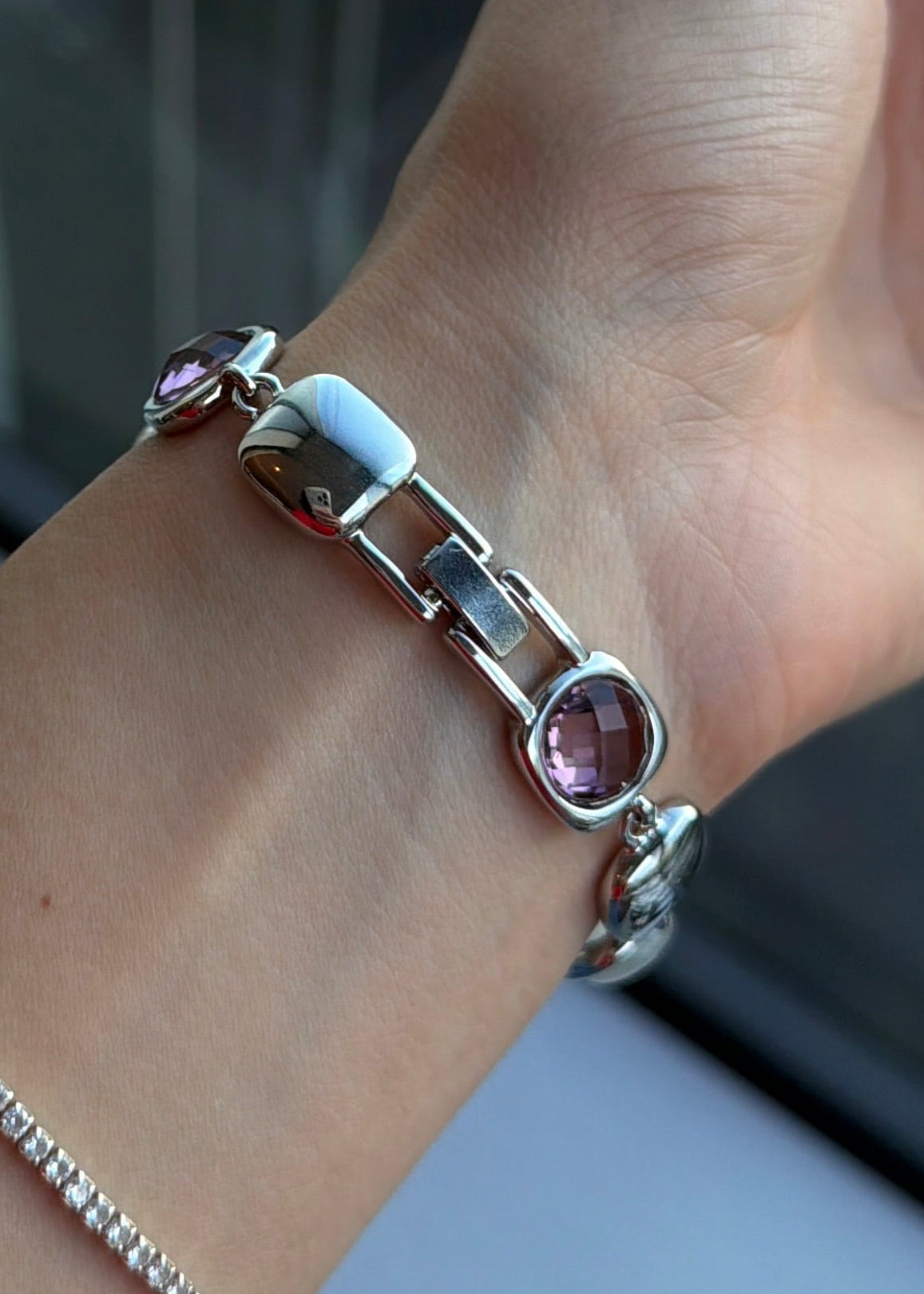 SW Silver Bracelet - Lilac-2