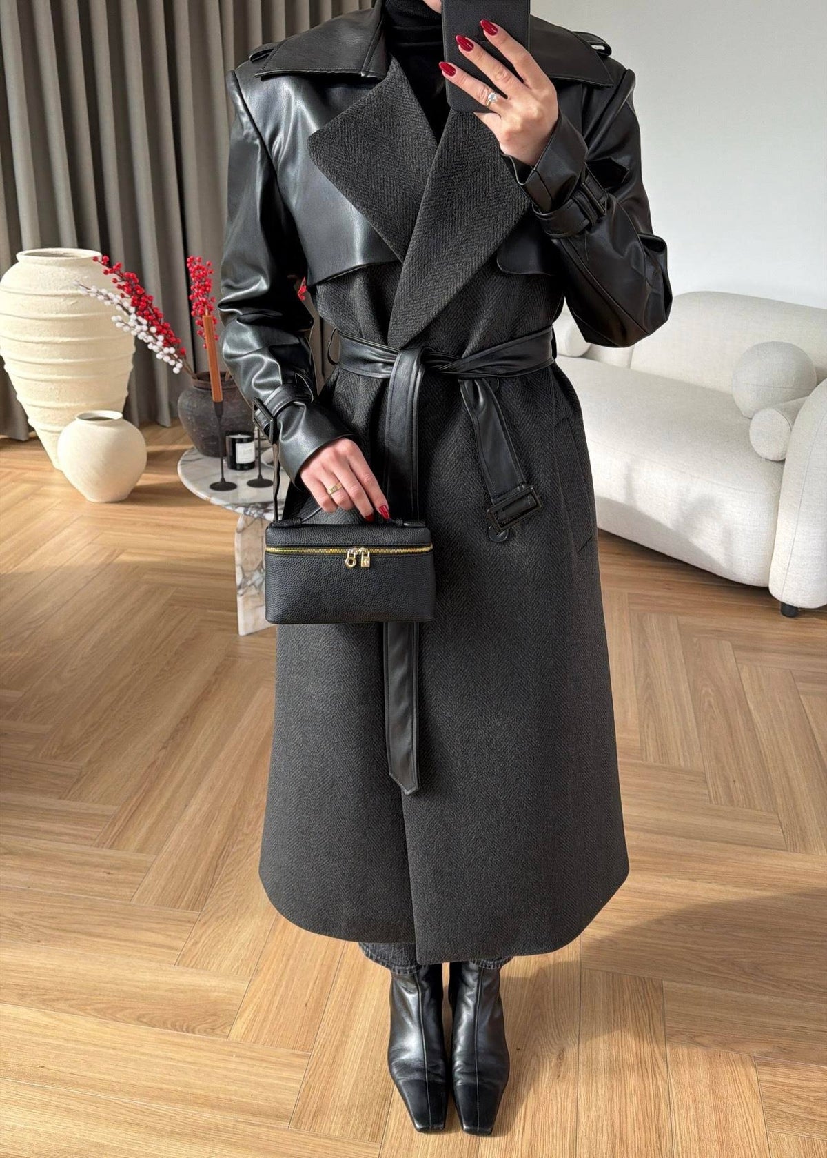 Hazal Trench Coat – Anthracite-4