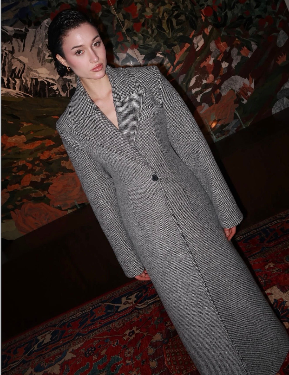 Cat Trenchcoat - Grey-1