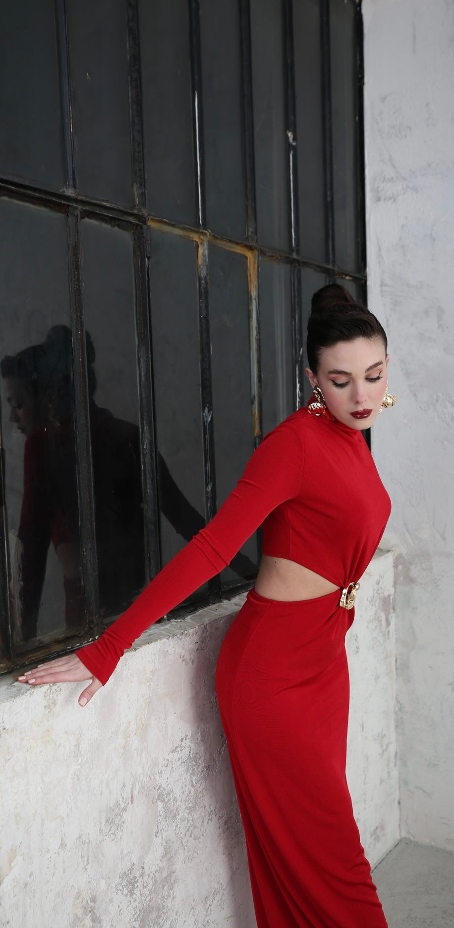 JL Melinda Night Dress Red