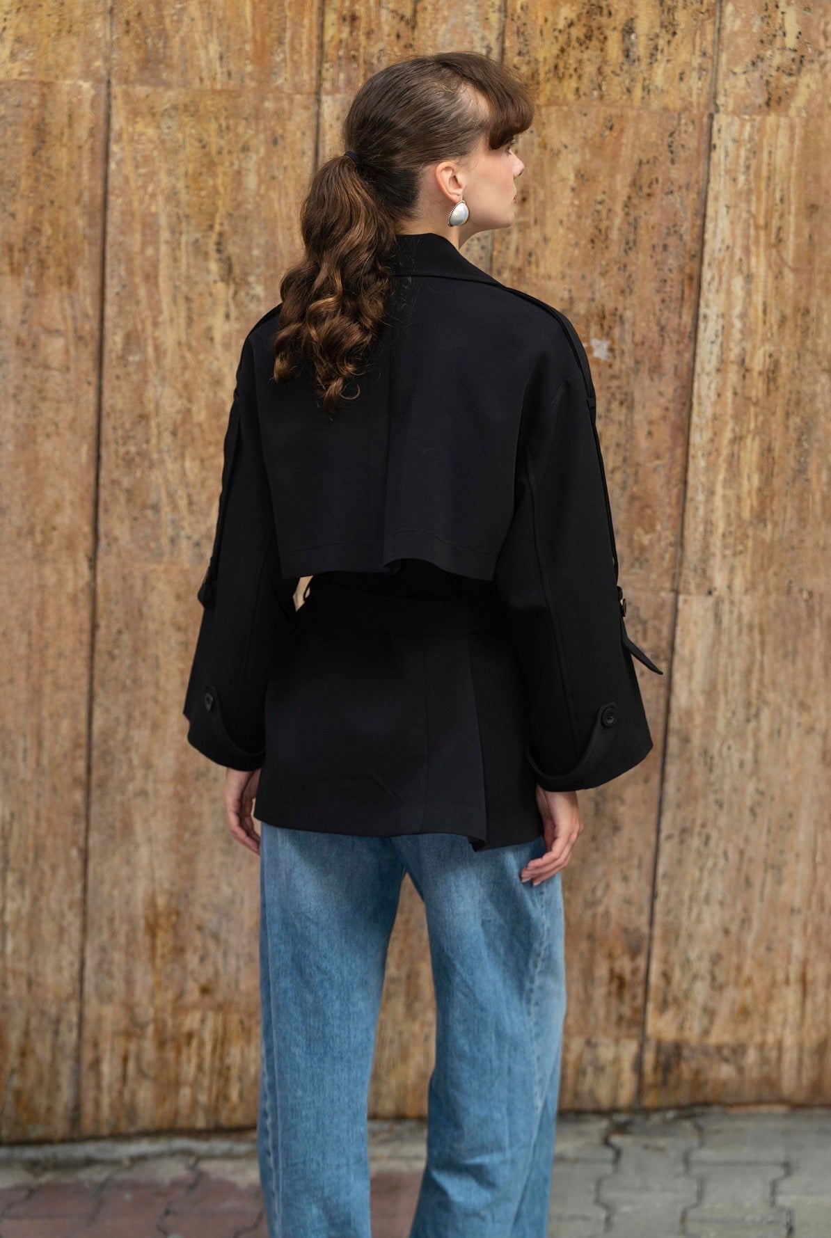 Farah Trench Coat - Black-2