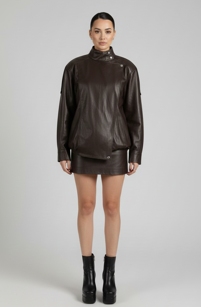 Dark Oak Leather Jacket