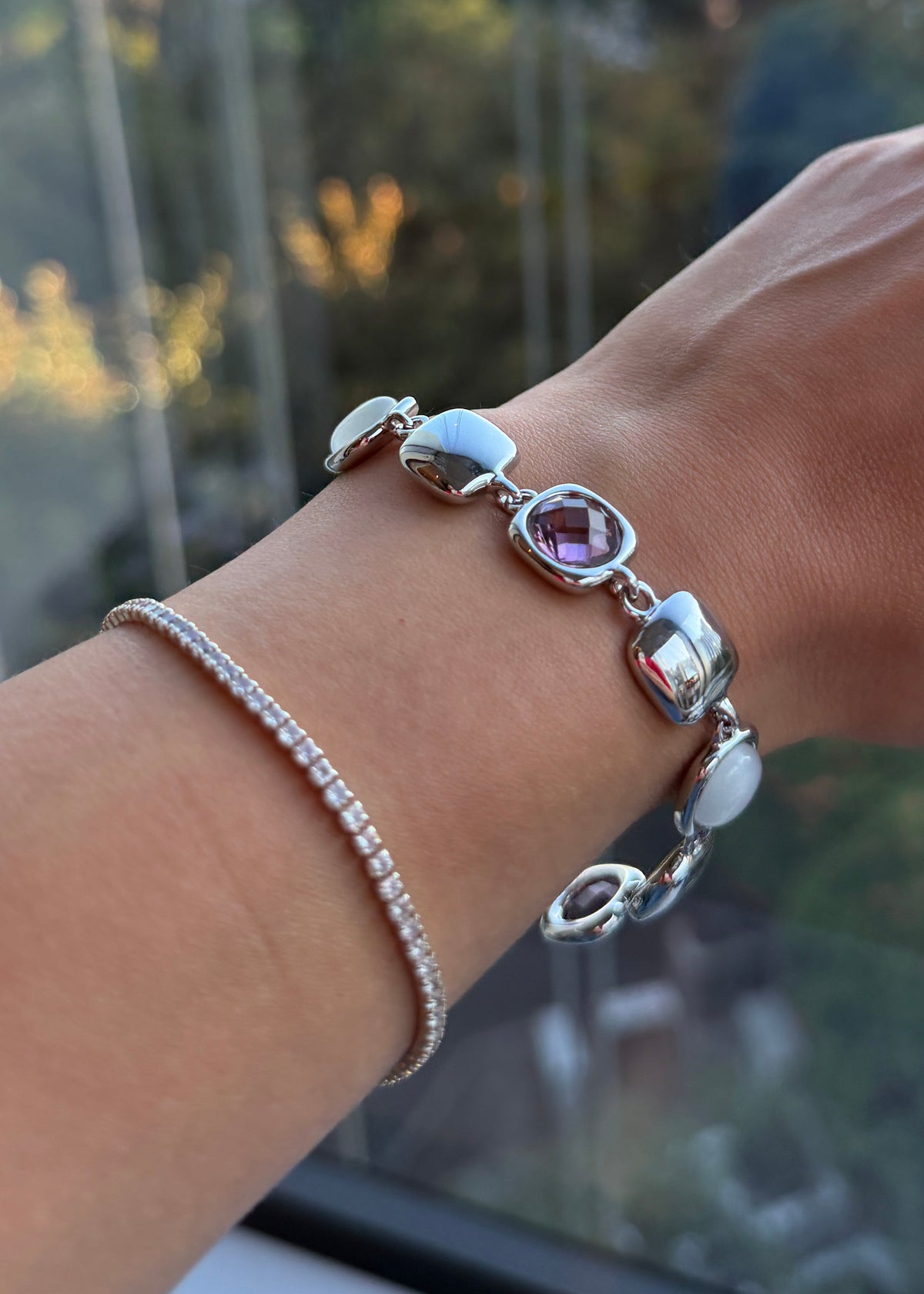 SW Silver Bracelet - Lilac-1