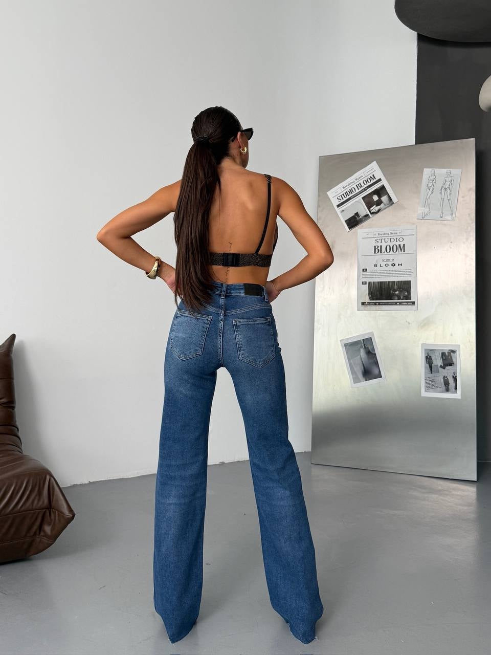 Straight Leg Jeans - Alena-4
