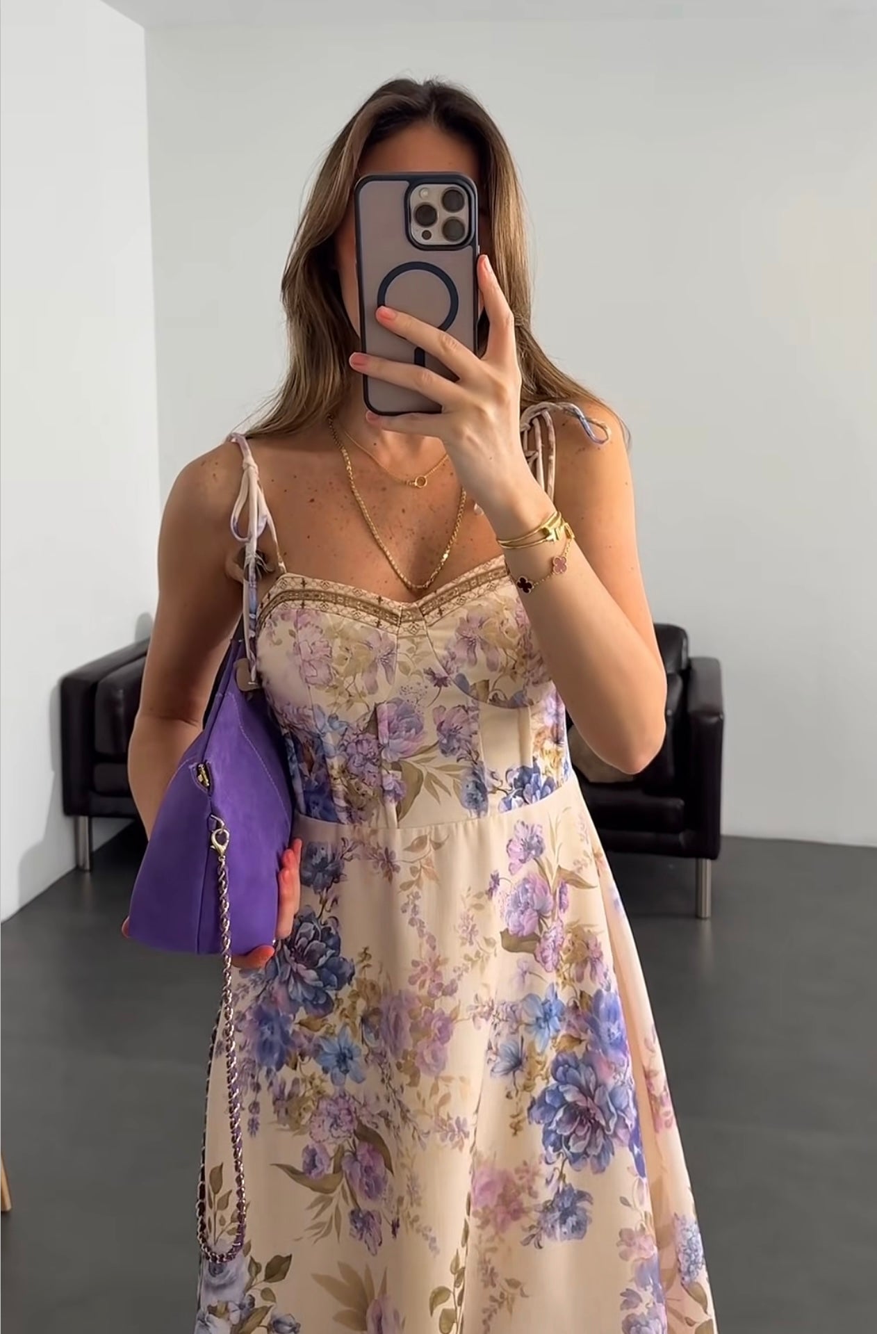Lady Ballerina Dress Lavendel Beige
