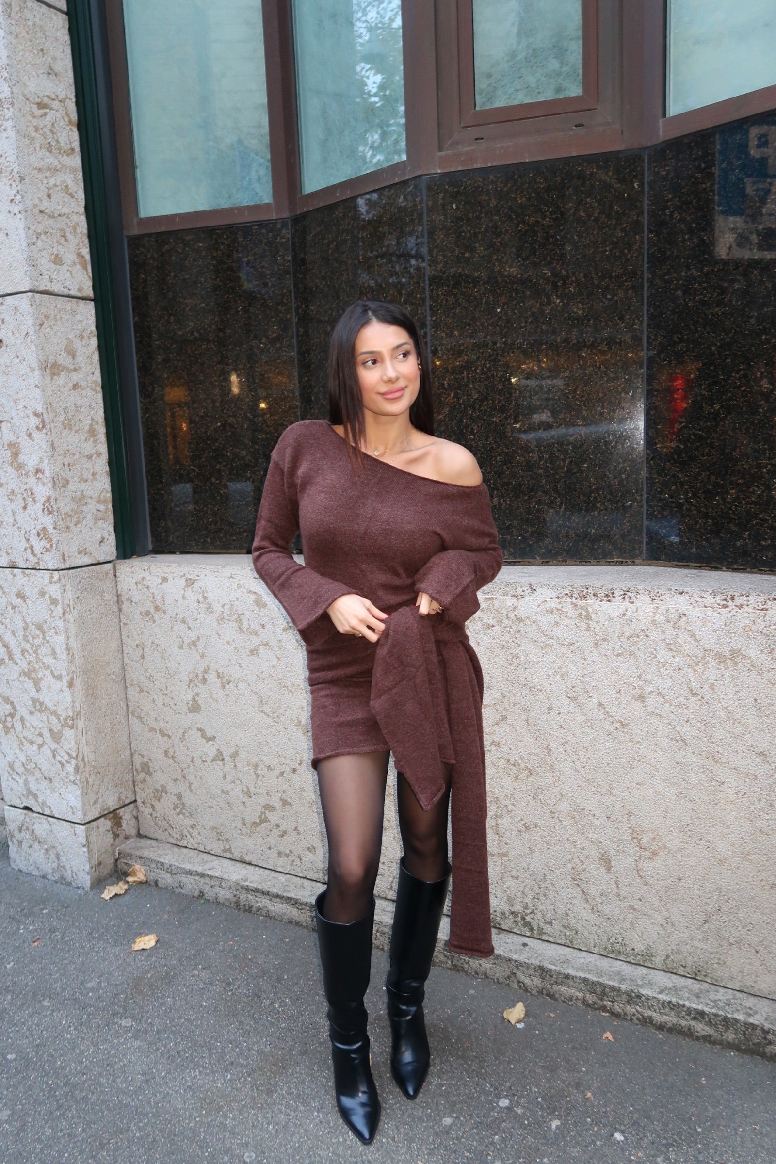 Chestnut Knit Dress