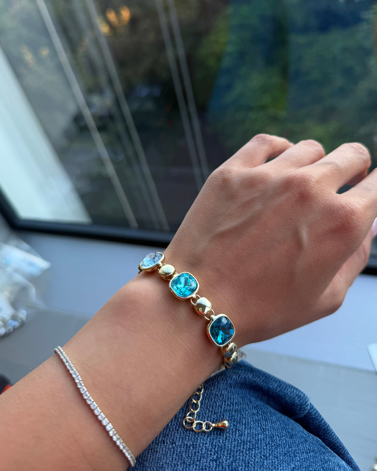 SW Gold Bracelet - Ocean Blue-3