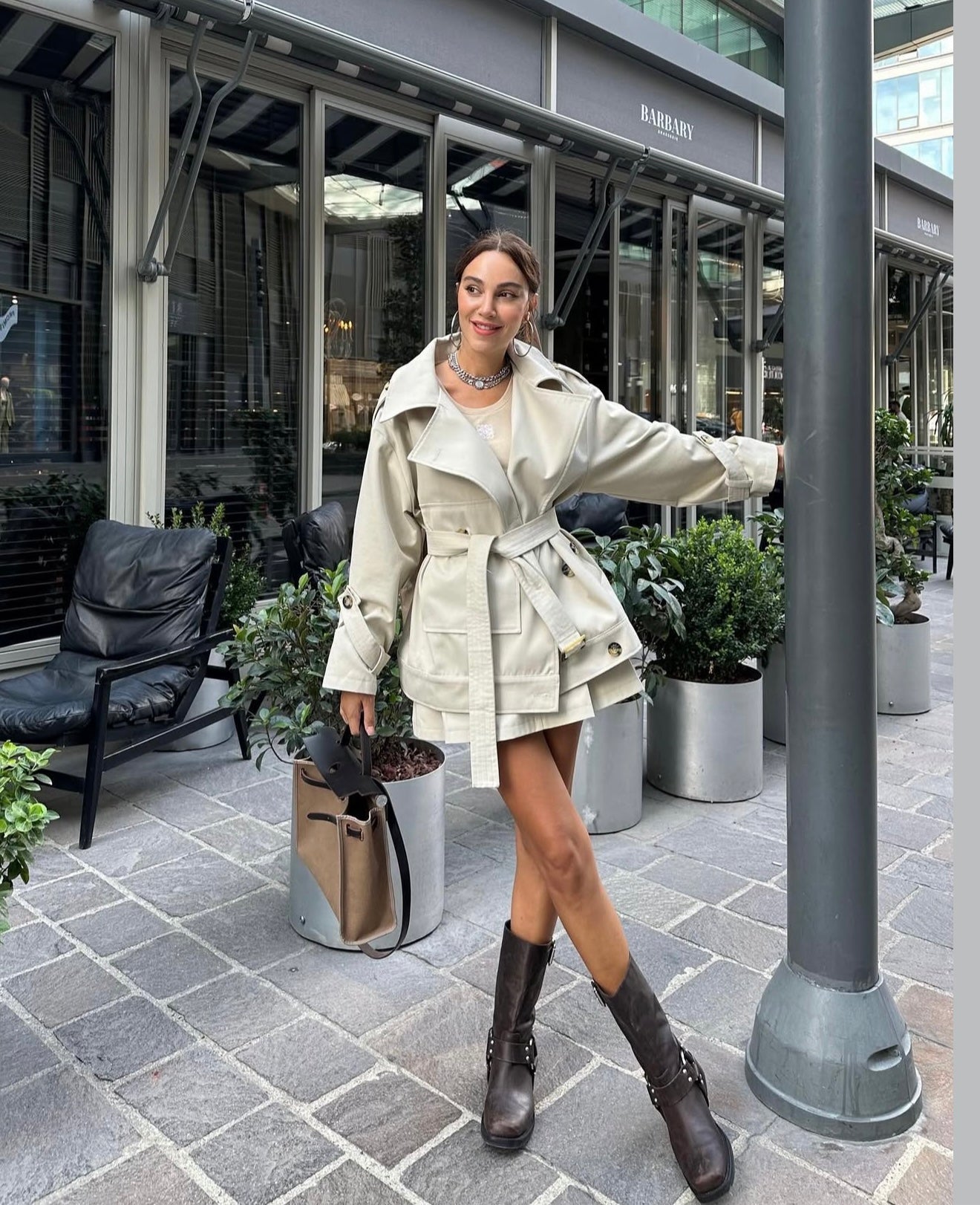 JL Gürteljacke Beige