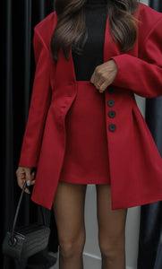 COLETTE BLAZER-SET in Bordeaux