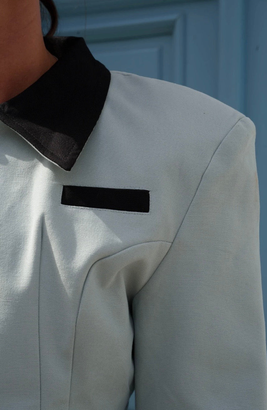 Eliza Fitted Jacket – Ice Blue-4