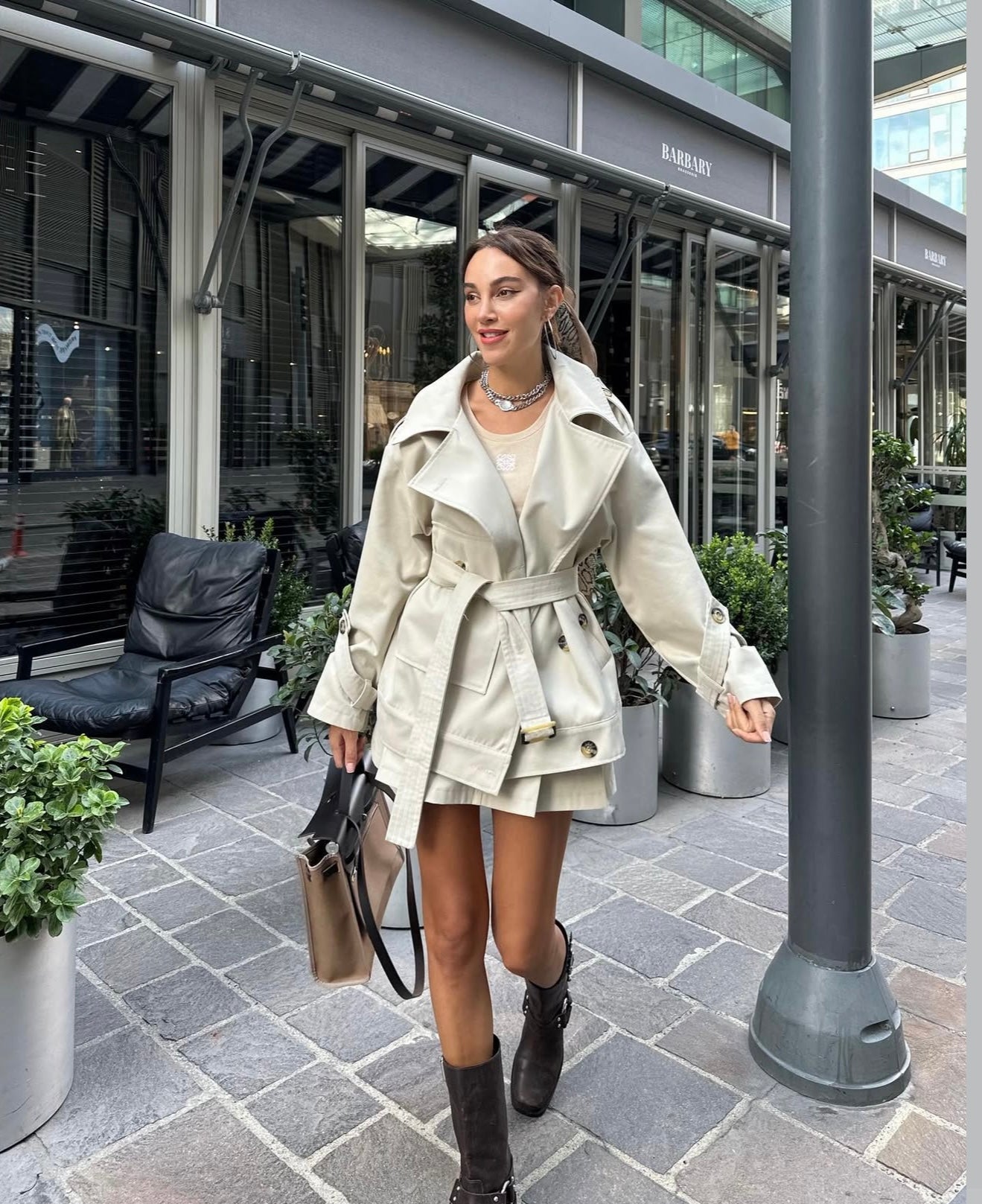 JL Gürteljacke Beige