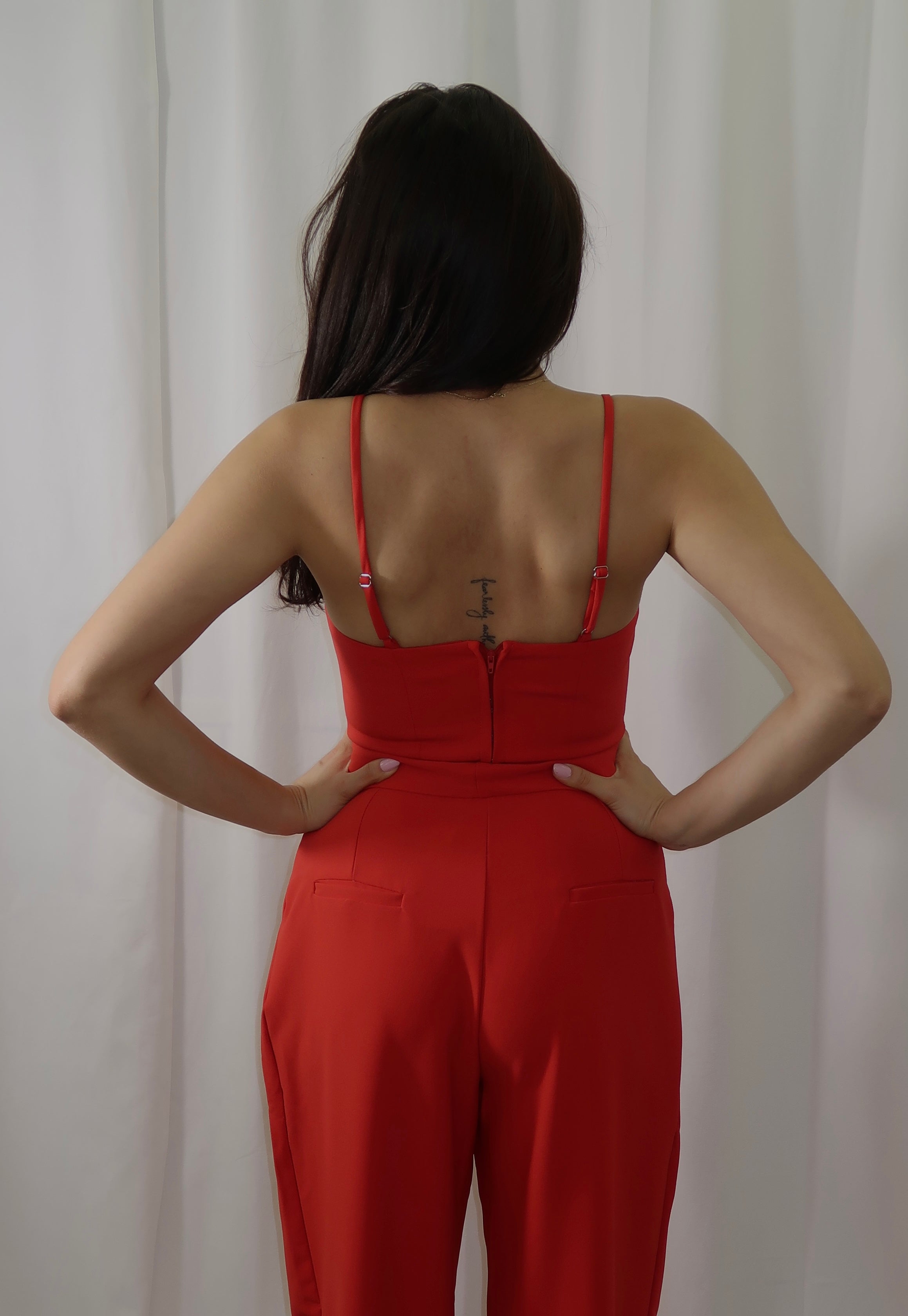 La Jolie Set Rot - Top mit Palazzo Hose