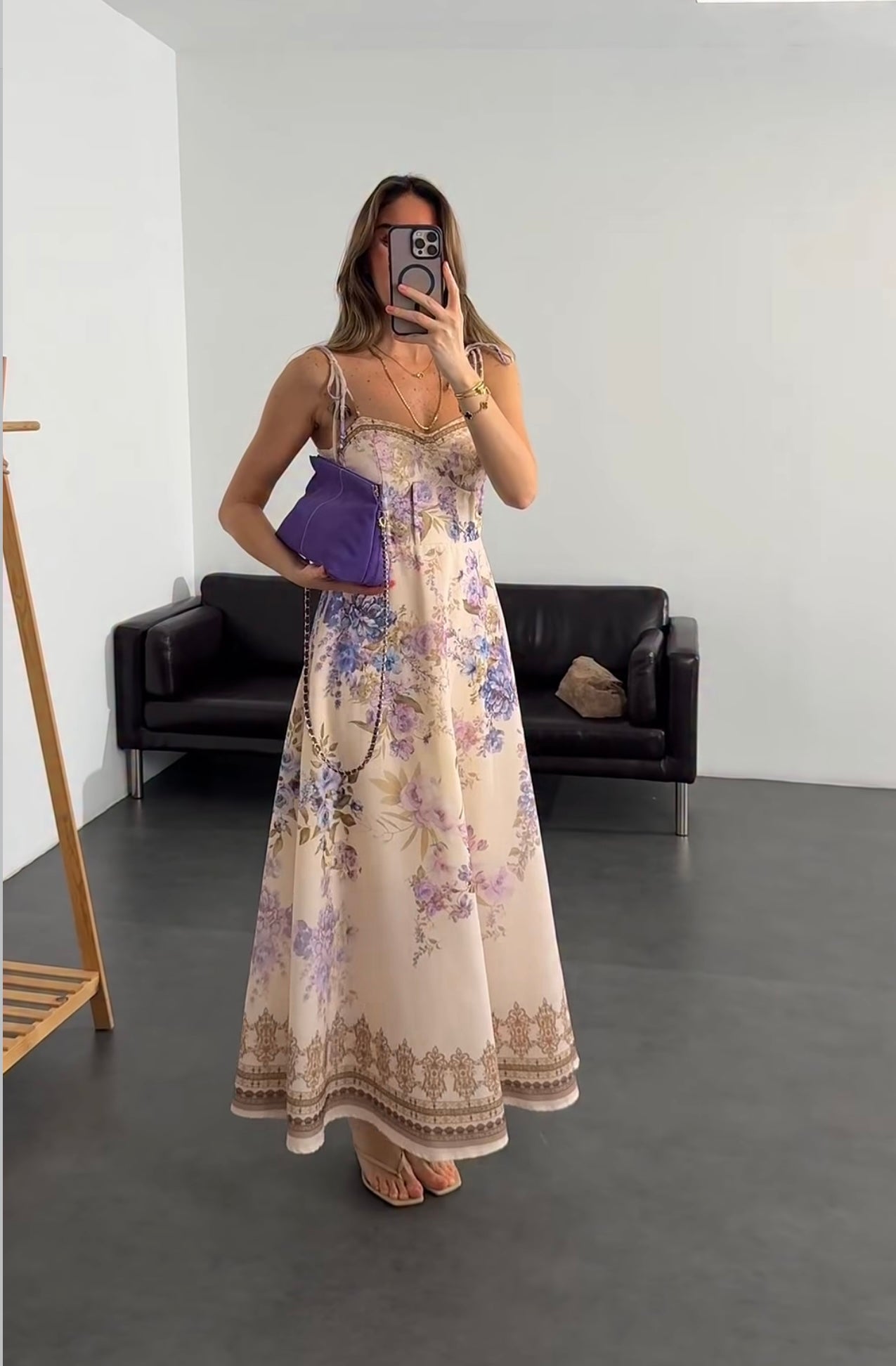 Lady Ballerina Dress Lavendel Beige