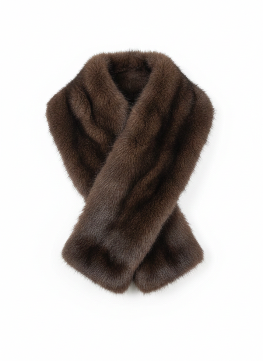 Fur Scarf - Brown