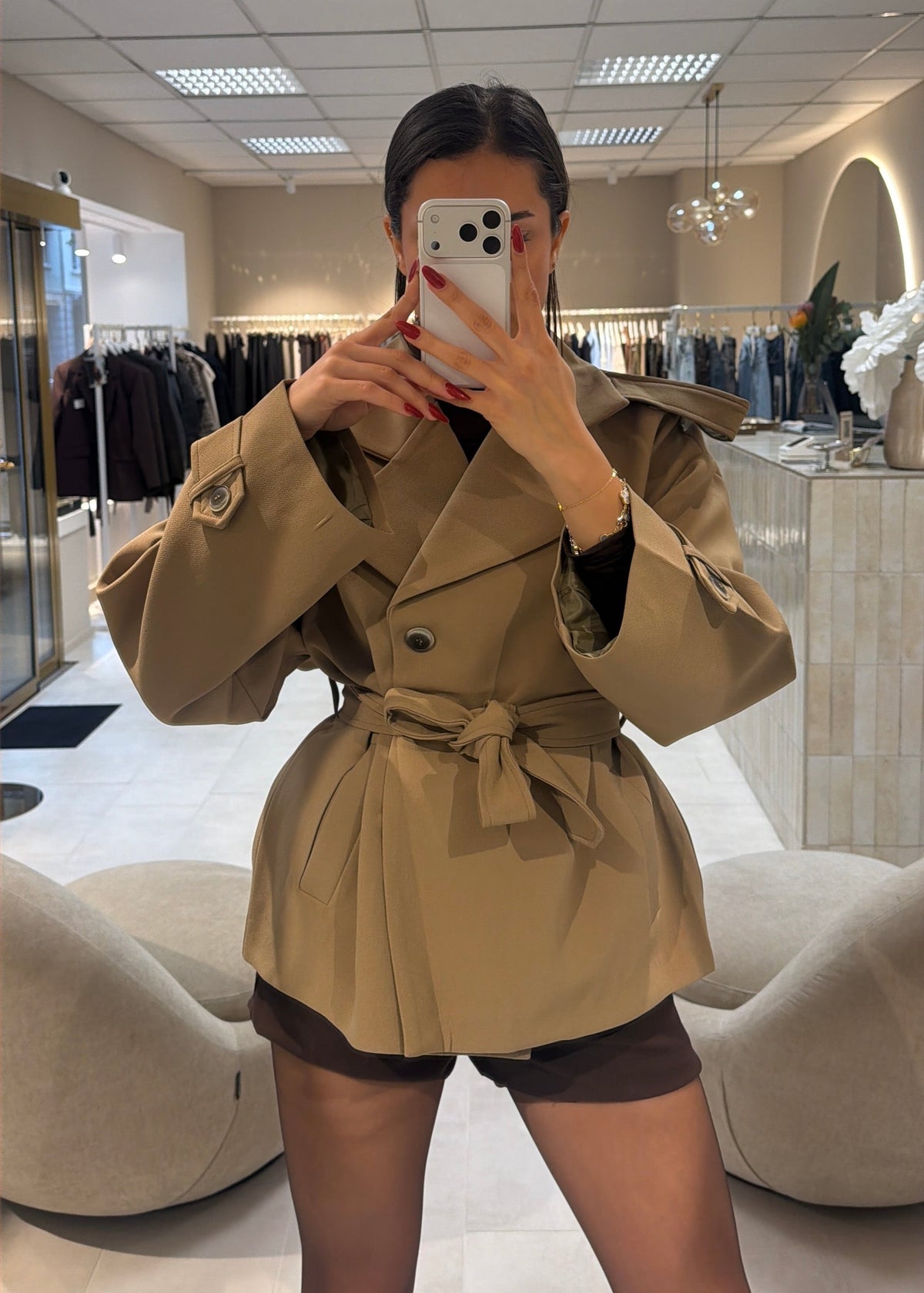 Ferah Trench Coat - Dark-4