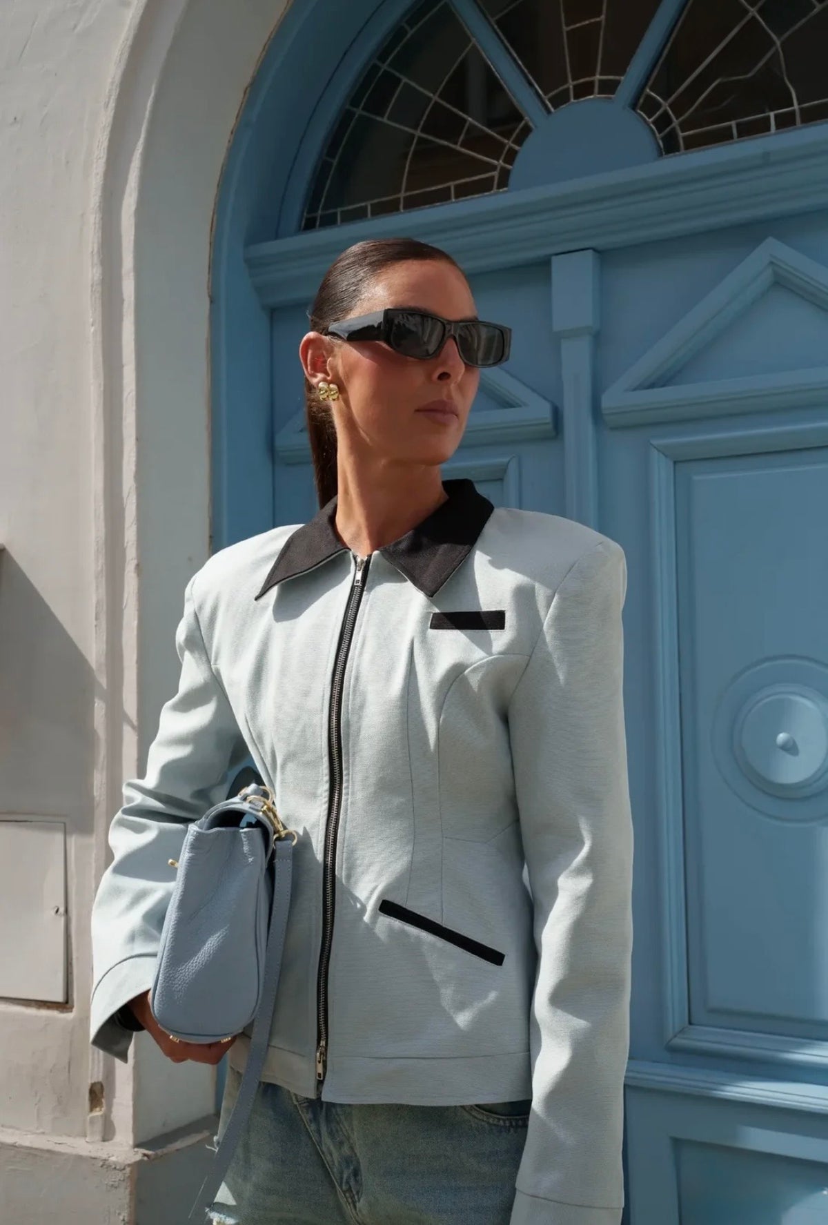 Eliza Fitted Jacket – Ice Blue-2