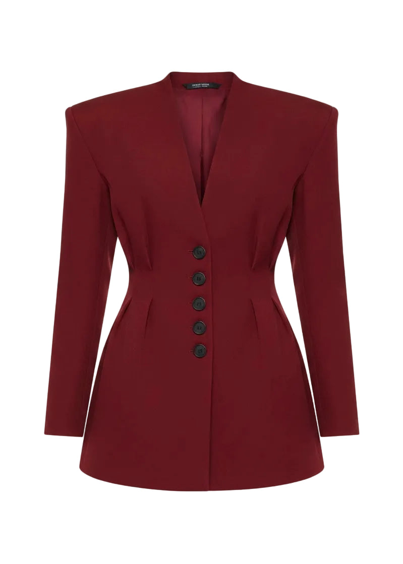 COLETTE BLAZER-SET in Bordeaux
