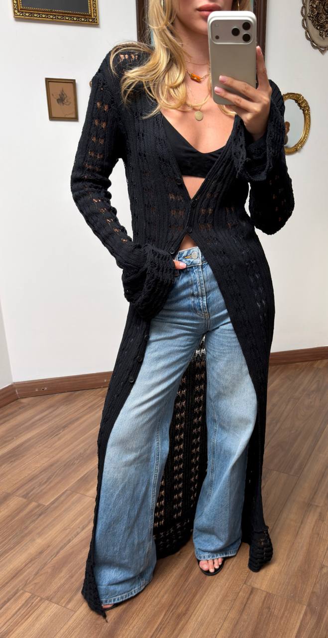 Elanor Knit Cardigan Black-3