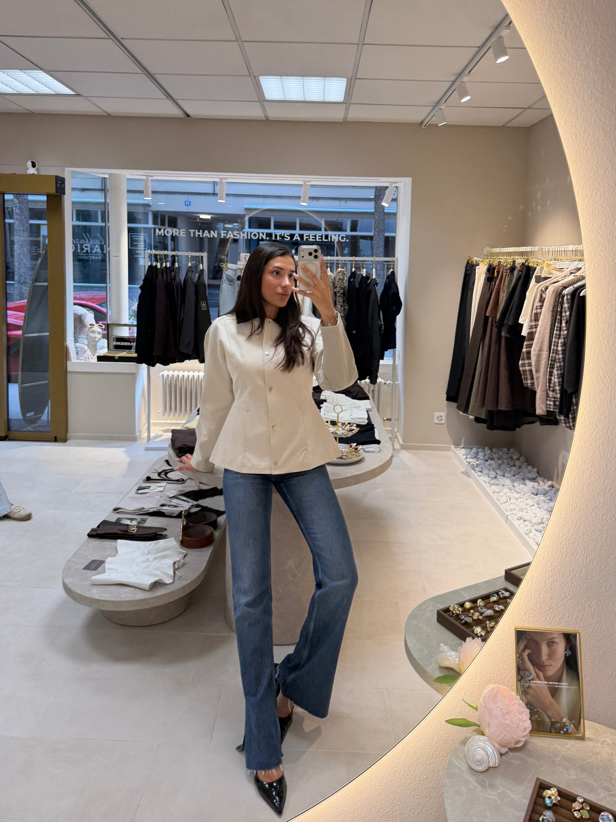 Lana Fitted Jacket - Beige-5