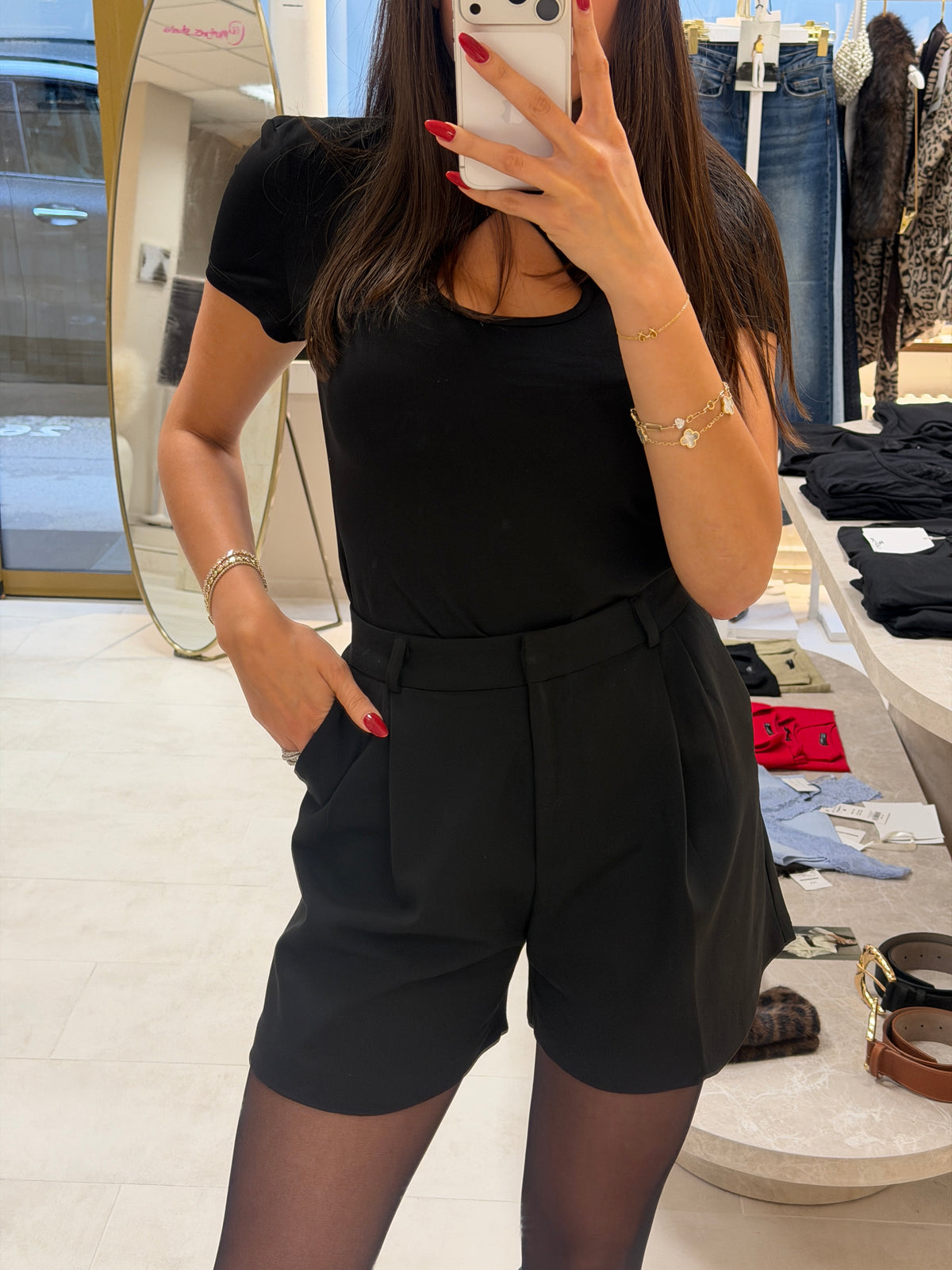 Elegant Daily Shorts - Black-1