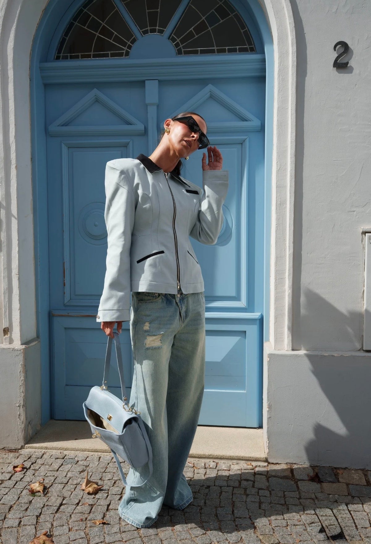 Eliza Fitted Jacket – Ice Blue-3