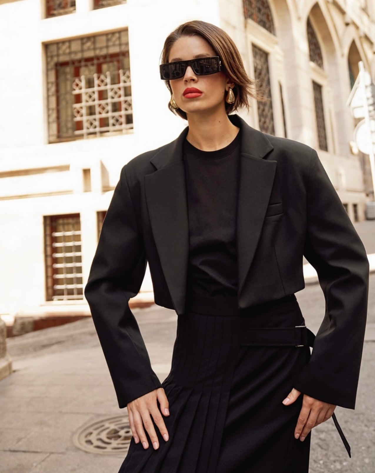 Cropped Blazer - Nuit