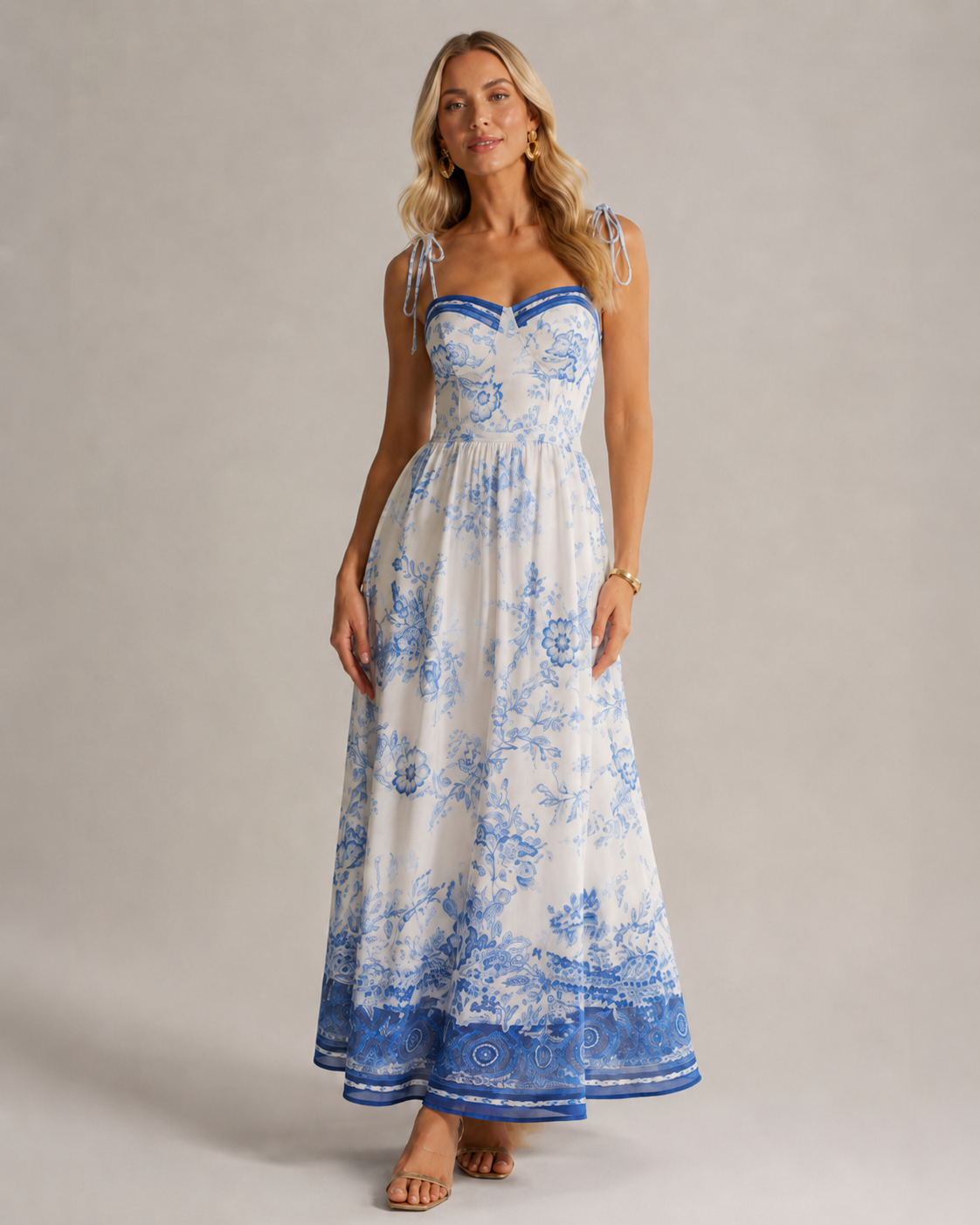 Ocean Dress White Blue-1