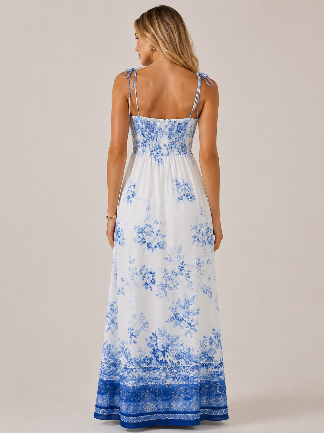 Ocean Dress White Blue-2