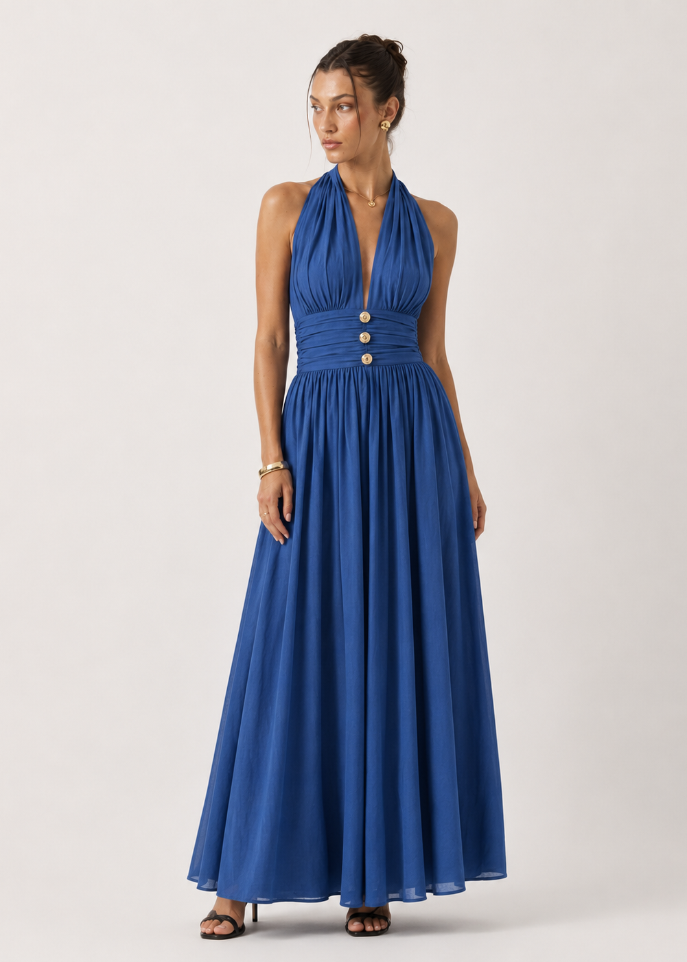 Rosé Allure Long Dress Royal Blue-1